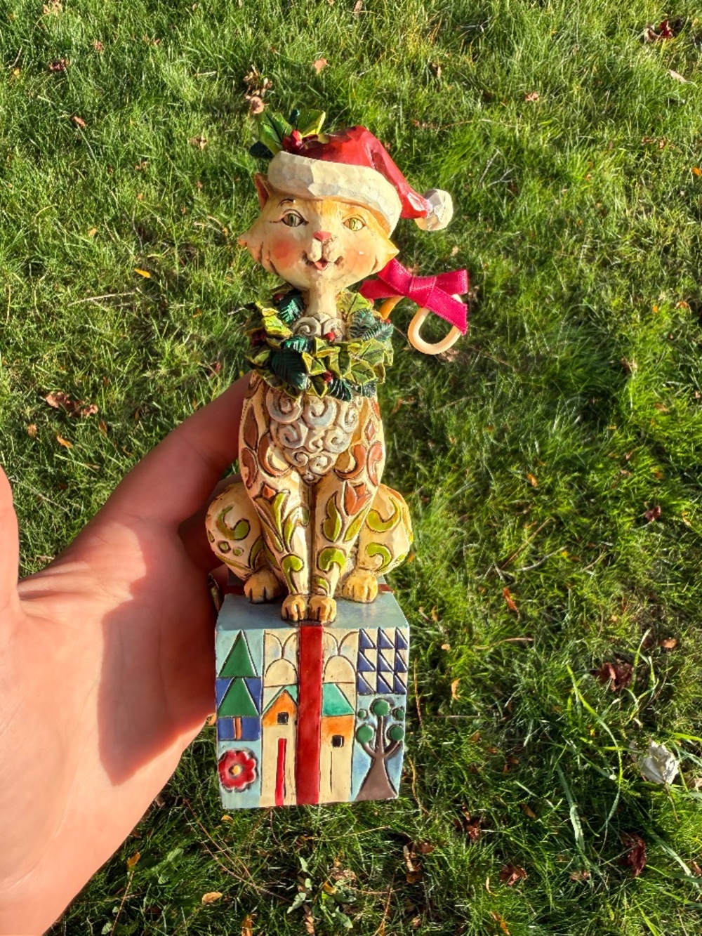 Jim Shore Heartwood Creek SANTA CLAWS Christmas Tabby Cat Figurine 4007977